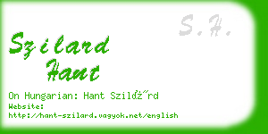 szilard hant business card